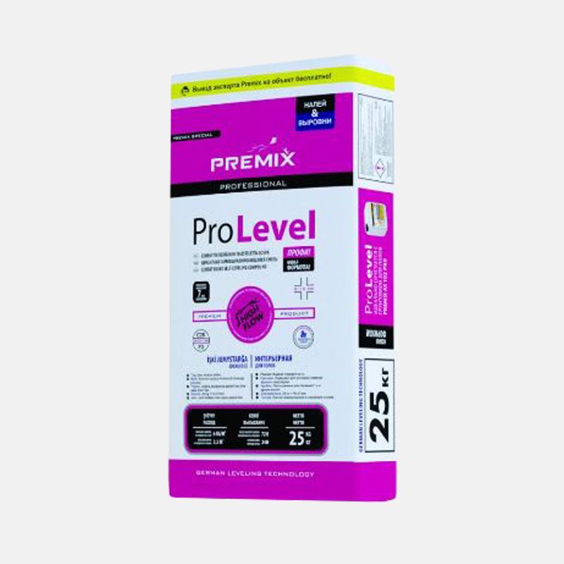Самовыравнивающая смесь Premix Pro Level (25 кг)
